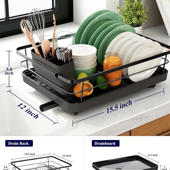 Black Dish Drying Rack - Picture 2 of 6
